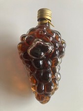 BOUTEILLE VERRE EN FORME DE GRAPPE DE RAISIN PLEINE - ANNEE 70