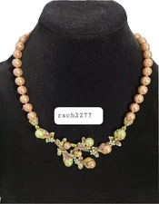 Heidi Daus "Vine and Divine" Beaded Crystal Drop Necklace-NEW-Orig. $150.45