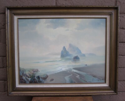 CALIFORNIA ARTIST VERNON KERR ORIGINAL SEASCAPE OIL PAINTING ''THE LIVING SPIRIT''