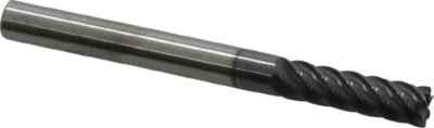 Accupro 3/16'', 5/8'' LOC, 3/16'' Shank, 2'' OAL, 6 Flute, Solid Carbide Square E...