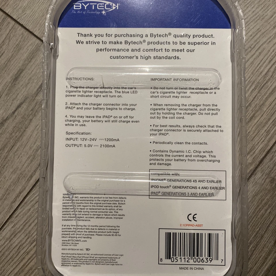 iPhone iPad USB Car charger Compatible With Any Classic iPad Generation Bytech - Image 4 of 4