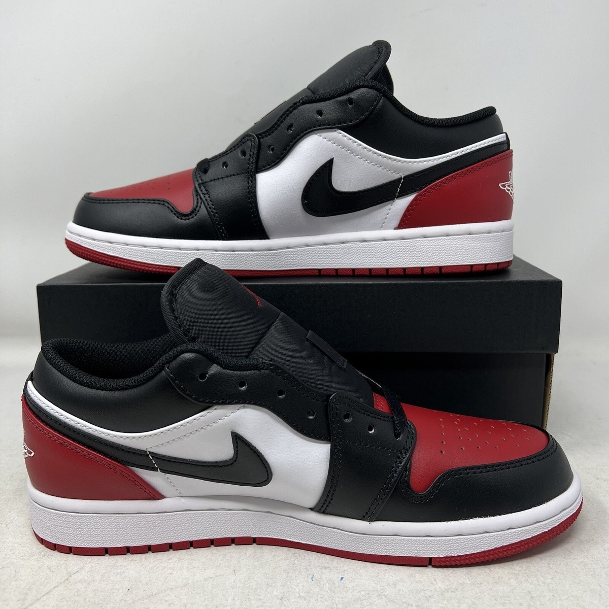 Nike Air Jordan 1 Low Shoes White Black Varsity Red Men's Sneakers