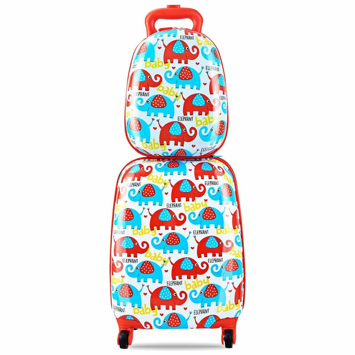 Niños Equipaje de Viaje con Mochila Maleta Infantil 4 Rueda Giratorias 360° | eBay