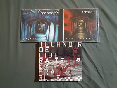 Technoir 3 CD Lot EBM Darkwave Synthpop De Vision Seabound Massiv In Mensch Rare