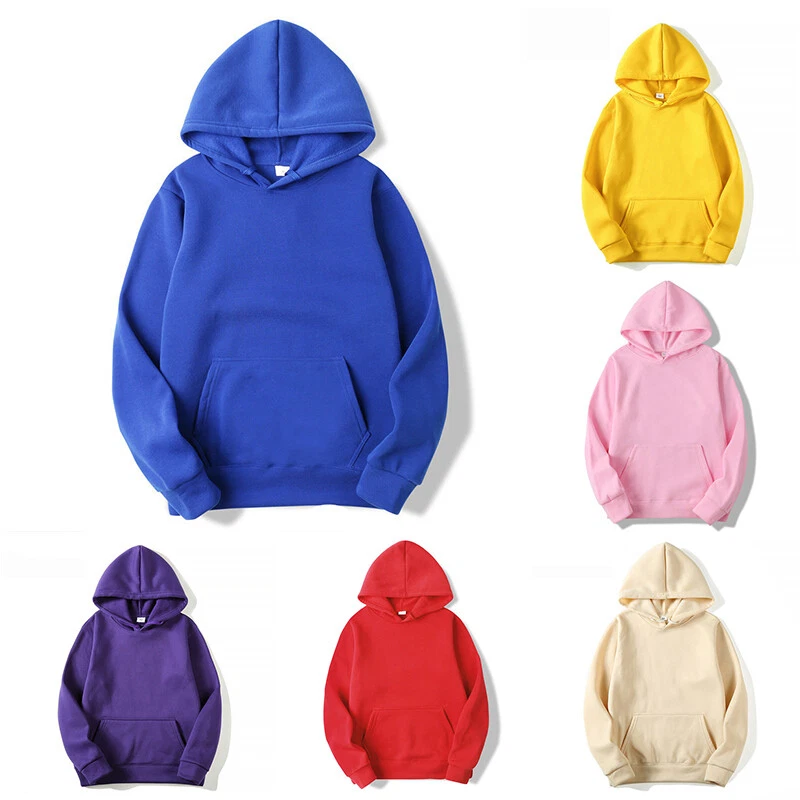 Solid color hooded store sweatshirts