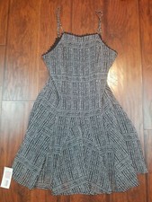 NEW $118 BCBGENERATION WOMEN'S BLACK PRINTED CHIFFON DRESS SIZE 4