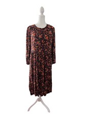 Old Navy Floral Tiered Dress Women's Size M CottageCore BloomCore Prairie