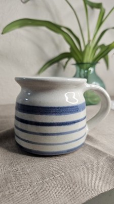 Handarbeit Studiokeramik Becher Tasse Streifen gestreift Kunstkeramik England