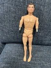 Vintage 1964 G. I. Joe Action Figure Brunette Painted Hair Doll No Arms Scar