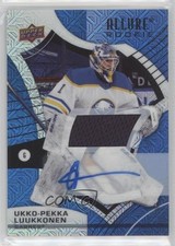 2021-22 Allure Rookies Blue Line Jersey 20/75 Ukko-Pekka Luukkonen #122 Auto 0i6