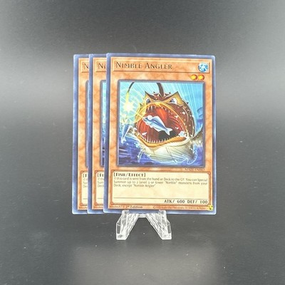 3x Nimble Angler 1st Edition Rare MAZE-EN042 Yu-Gi-Oh!