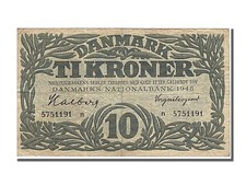 [#150406] Geldschein, Dänemark, 10 Kroner, 1948, SS