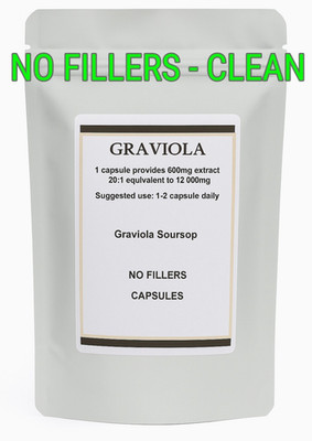 Graviola Extrakt 12 000mg Kapseln Soursop Frucht 20:1 hochfest vegan
