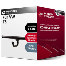 Anhängerkupplung starr + E-Satz 13pol spezifisch für VW T5 04.2003-09.2009 AHK