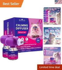 Feline Calm Pheromones Diffuser 2 Pack for Reducing Cat Stress Aggression