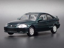1996-2000 Honda Civic Si Coupe Green 164 Scale Collectible Diecast Model Car 1996-2000 Honda Civic Si Coupe Green 164 Scale Collectible Diecast Model Car