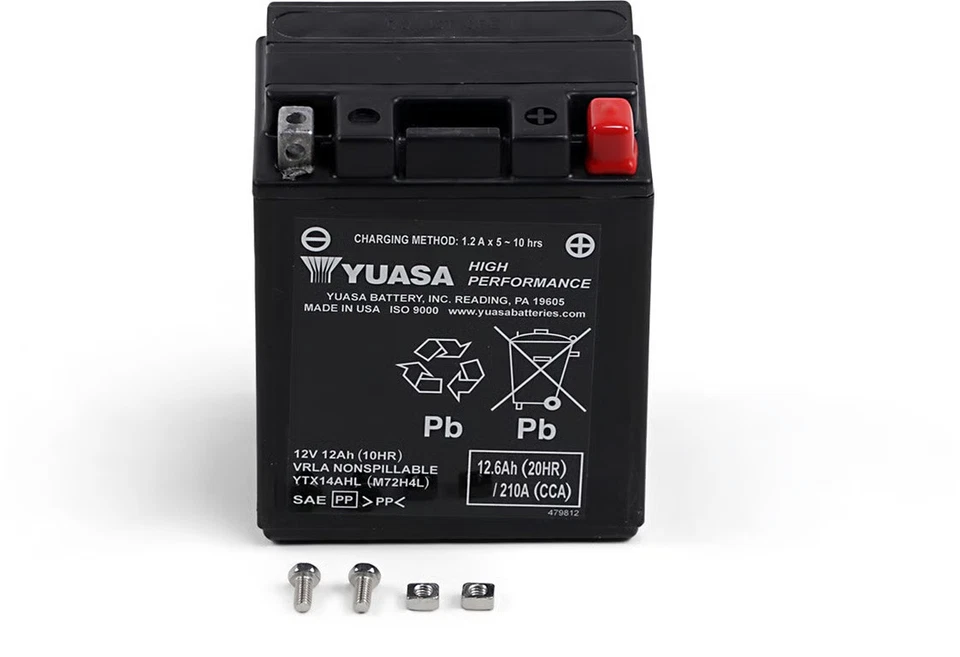 Batería sin mantenimiento activada de fábrica Yuasa - YTX14AHL motocicleta ATV/UTV Foto 3 de 4