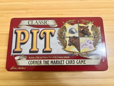 Classic Pit Corner The Market Card Game in Metal Tin Parker Brothers Complete