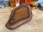 Rich Phillips Snub Nose Tooled Leather Solo Seat Harley Davidson Chopper Bobber