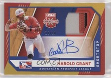 2021 Panini Elite Extra Edition Gold 10/10 Harold Grant #DPLMS-HG Auto 7m3
