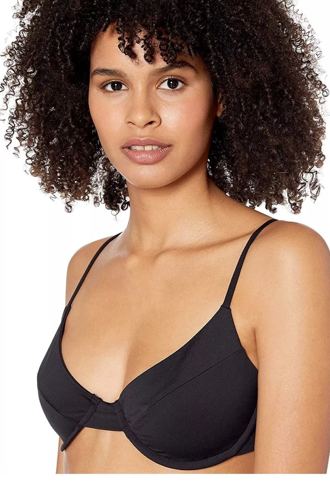Volcom Simply Seamless Underwire Bikini Top XS Black NWT* BG900 - Image 2 of 3