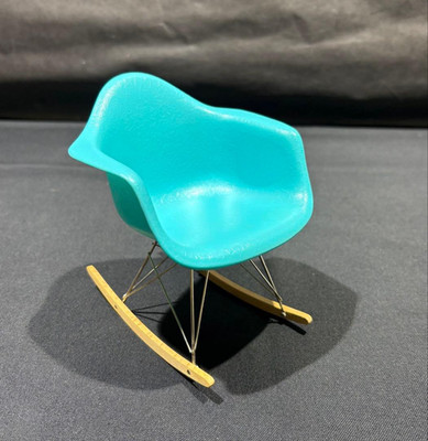 Vitra Miniatures Eames RAR Rocking Armchair Turquoise No.2102 w/ Wooden Box