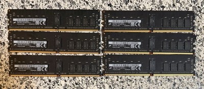 Micron 96GB RAM (6 X 16GB) DDR4 2933 MHz - 1RX4 PC4-2933Y-RC2-12 OEM Mac Pro