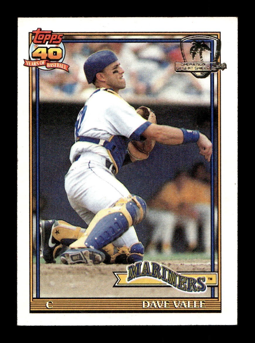 1991 Topps DESERT SHIELD #178 Dave Valle Mariners NEAR MINT *6e