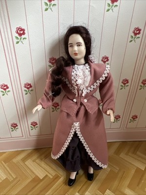 Caco Biegepuppe , junge Frau , Porzellan Kopf ,   