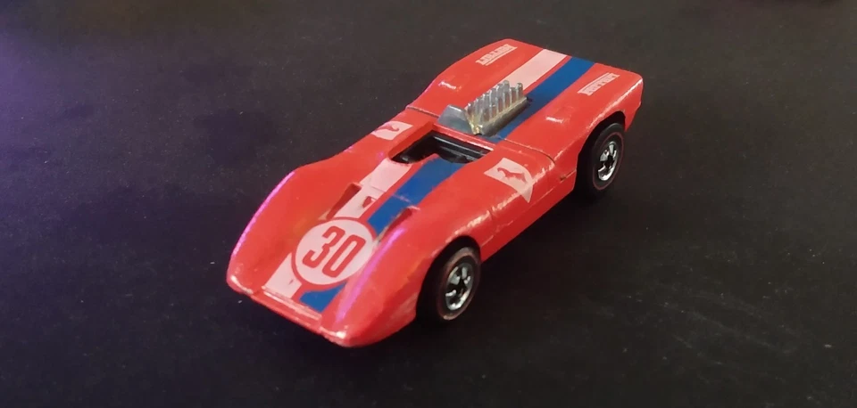 UNRESTORED!! hot wheels redline ferrari 312p flying colors very nice condition - Image 2 of 4