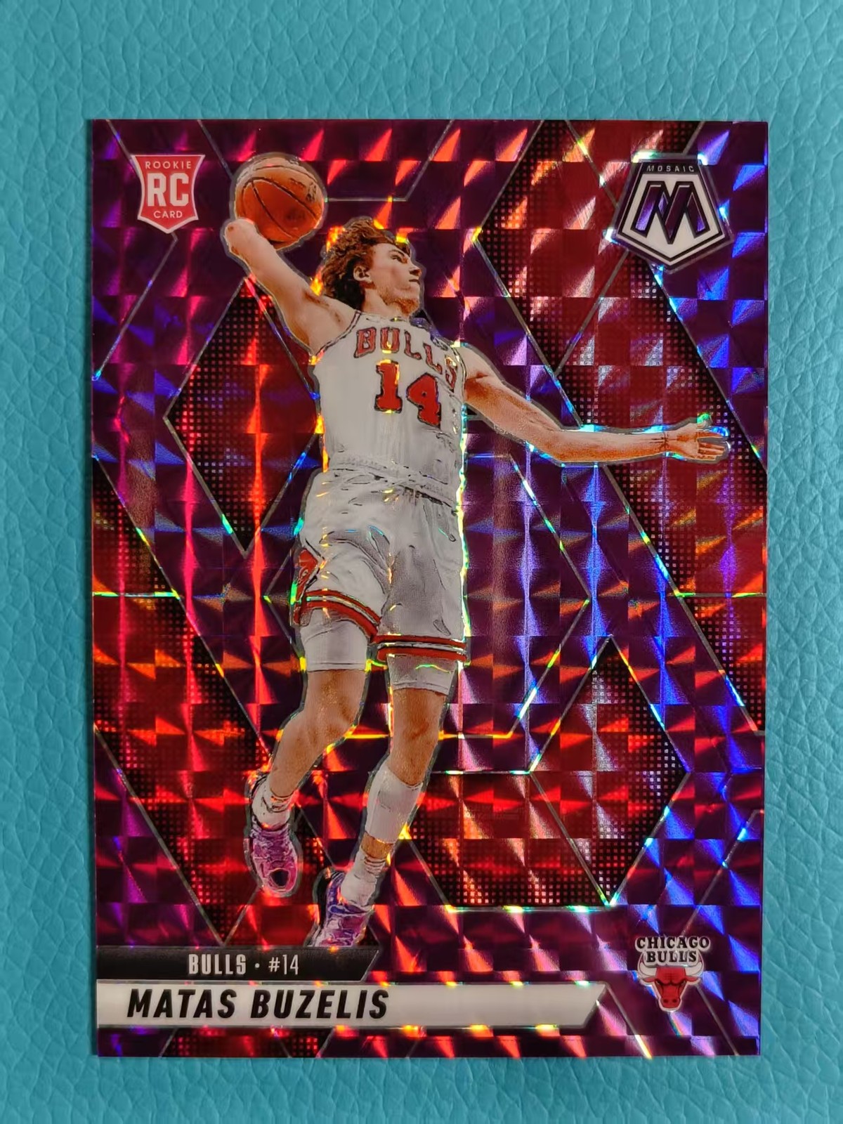 Matas Buzelis 2024-25 Panini Mosaic 21/99 Purple Rookie RC Bulls #223