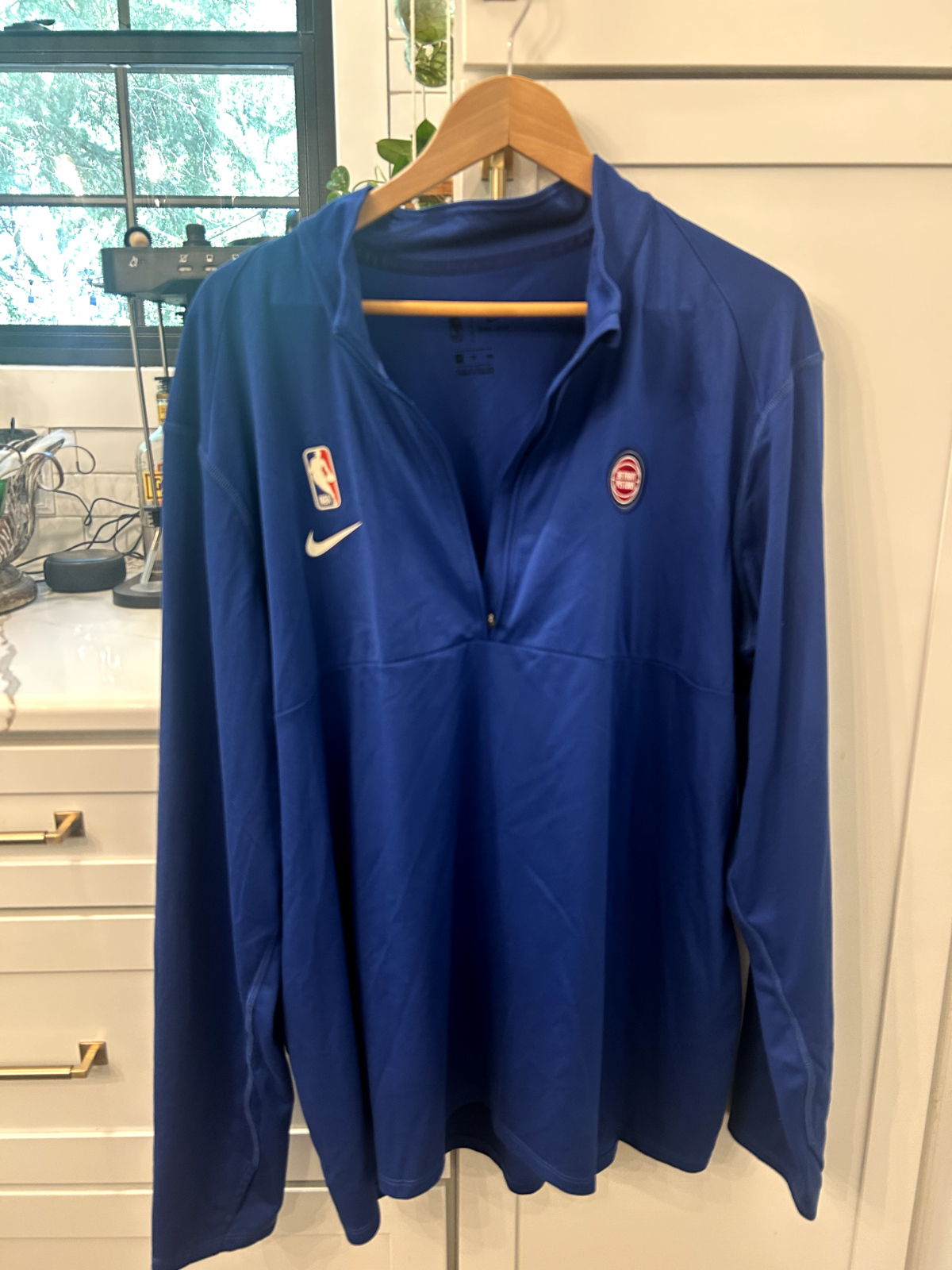 SACAI X NIKE Nike NBA Detroit Pistons Quarter Zip Jacket Blu Uomo Taglia XXL Pullover