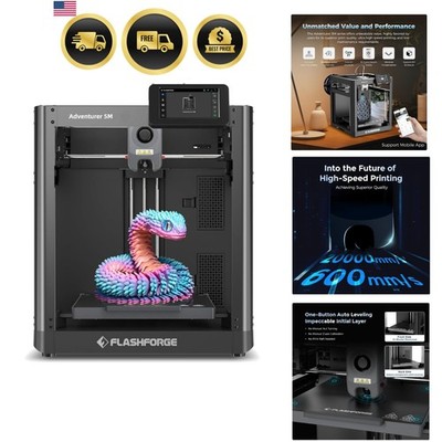 3D Printer with Fully Auto Leveling, Max 600mm/s High Speed Printing, 280°C D...