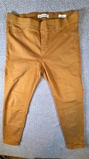 Amazon Essentials Women's Pull-On Skinny Pants Elastic Waist Brown Petite 14P