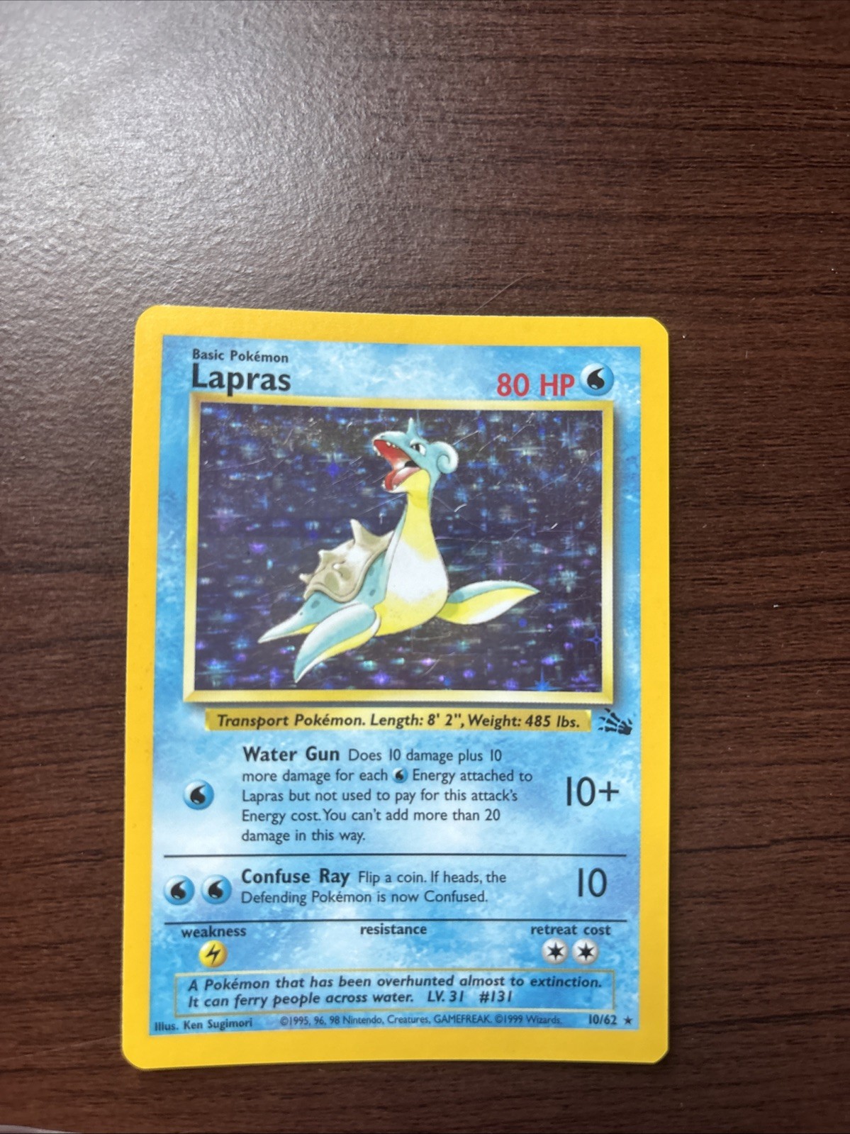 1999 Pokemon Base Set Unlimited Lapras Holo WOTC 10/62