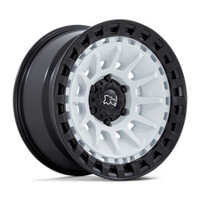 (SET 4) Black Rhino Barrage 18x9 6x139.7 0mm Gloss White On Matte Black Wheels