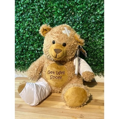 NWT Get Well Soon Signature Bear Plush The Petting Zoo Teddy Bear