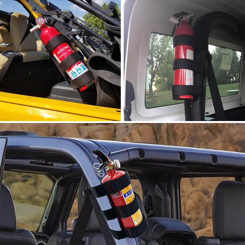 Adjust Car Bar Roll Fire Extinguisher Holder Mount Bracket for Bar Jeep Wrangler thumbnail 10