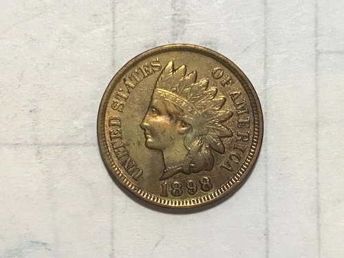 Uncirculated 1898 Philadelphia Mint Indian Head Cent