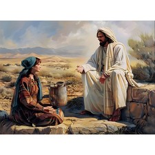 Jesus Diamond Art Painting Kits for Adults, Stained Glass Full Drill Diamond Dot