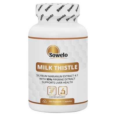 Milk Thistle Extract 500mg & Piperine   Vegan Capsules for Liver Support & Detox