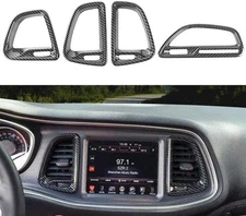 Carbon Fiber Air Condition Outlet Vent Trim Accessories for Dodge Challenger 15+