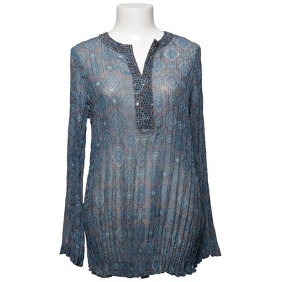 Biaggini, Tunika, Größe: 42, Blau/Mehrfarbig, Polyester, Medaillon, Damen #kEG