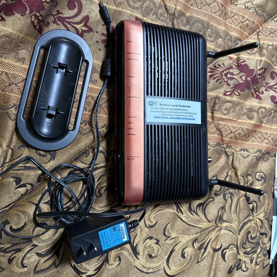 Verizon FIOS Actiontec MI424WR Rev I Wireless Router Cable Modem w/ power supply - Image 2 of 4