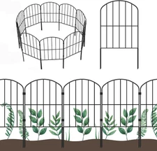OUSHENG Decorative Garden Fence Fencing 10 Panels, 10Ft (L) X 24In (H) Rustproof