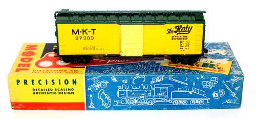 Coche de carga vintage RoundhouseB-107 HO MKT Katy 40' AAR 97300 todo fundido construido en caja | Zustand: Used