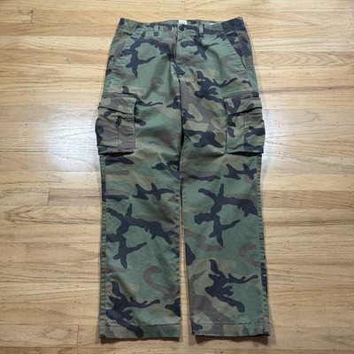 Gap Cargo Pants Green Camo Men's 30x30 essential straight leg