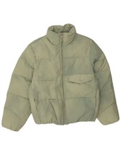ZARA Mens Padded Jacket UK 38 Medium Green Polyamide BH30