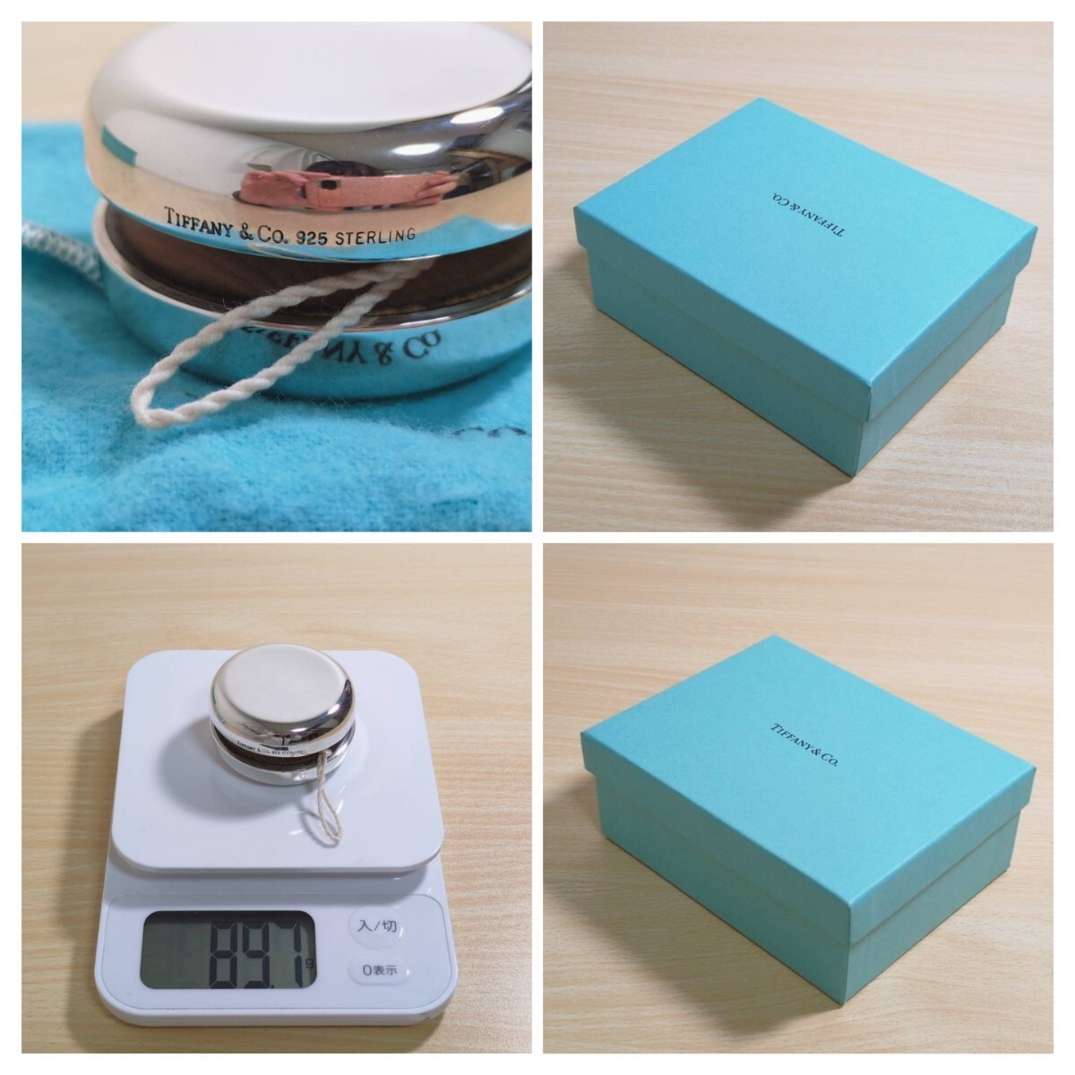 Tiffany & Co. Sterling Silver 925 Yo-Yo Interior Vintage With Box