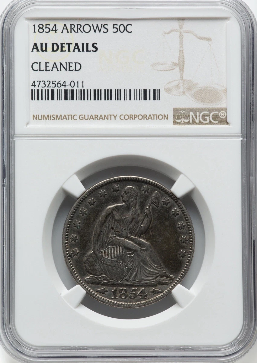 アンボルデ　5th記念フェス配布品+銀テープセット NGC 1854 Year Seated Liberty US Half Dollars (1839-1891) for sale